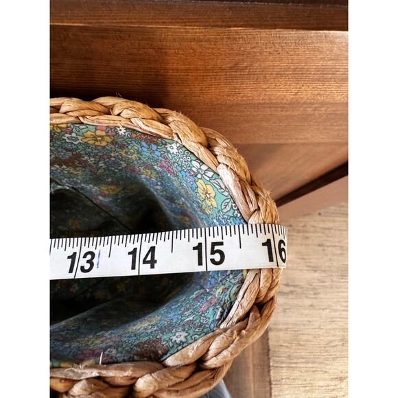 Natural Life Wicker Floral Embroidered Tote Bag Purse Large Beach Summer Spring - Picture 9 of 9